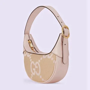 Gucci Ophidia Jumbo GG Mini Bag - Camel And Pink Canvas