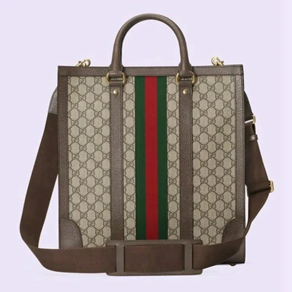 Gucci Ophidia Medium Tote Bag - Beige And Ebony Supreme