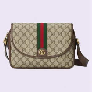Gucci Ophidia Messenger Bag - Beige And Ebony Supreme